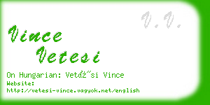 vince vetesi business card